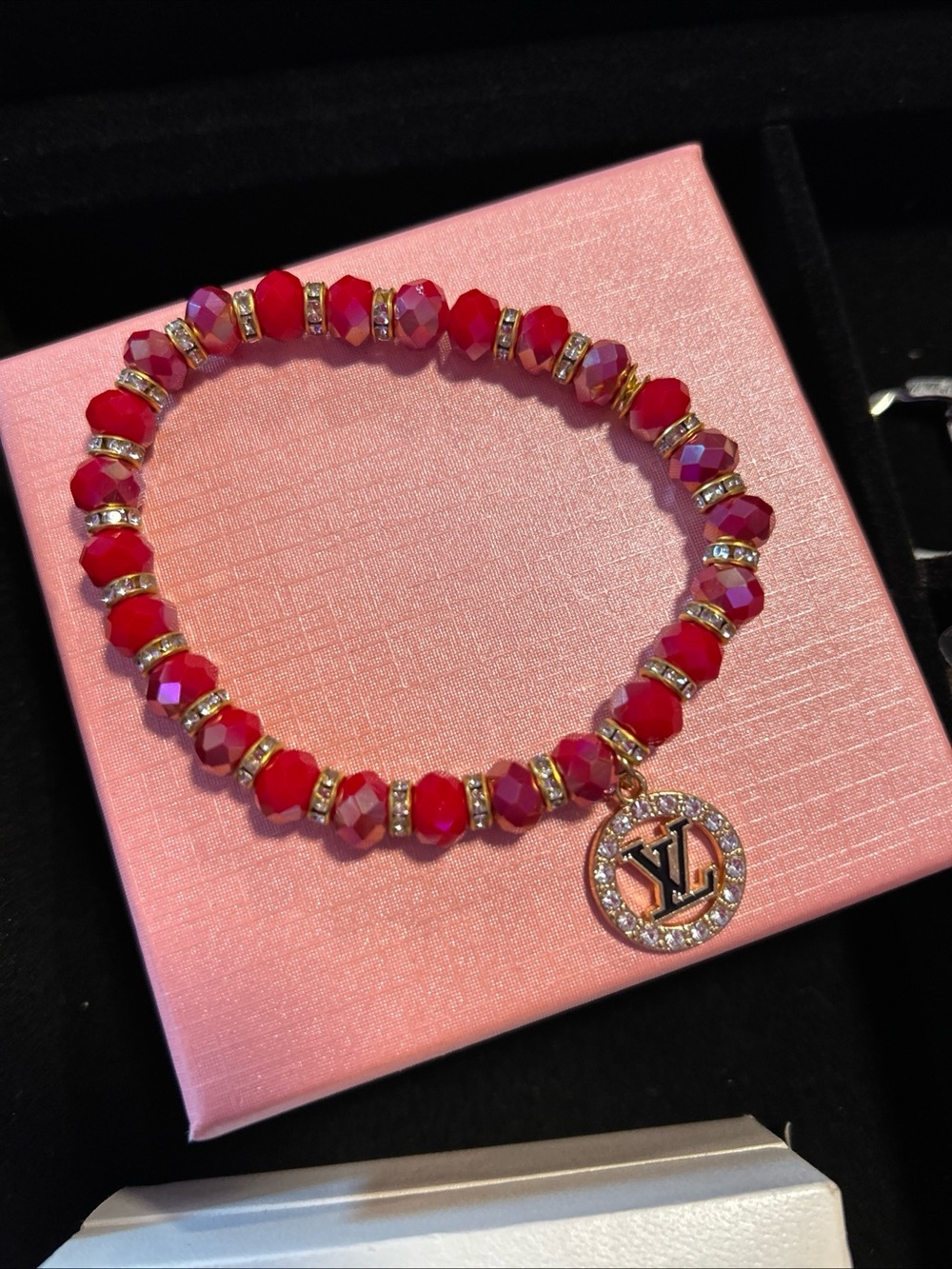 Luxury Red Crystal Charm Bracelet